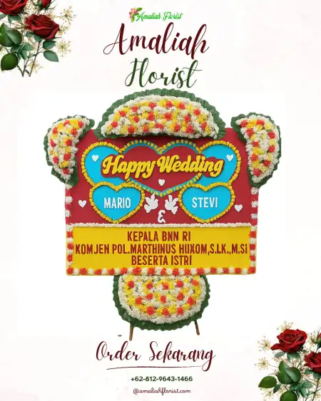 Papan Bunga Pernikahan Mulur